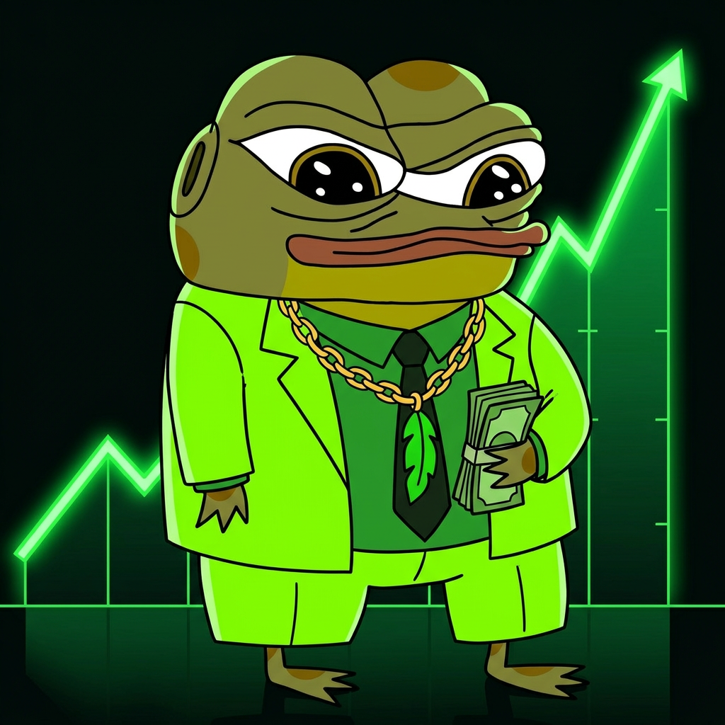 Hoppy meme: Green suit, green candles