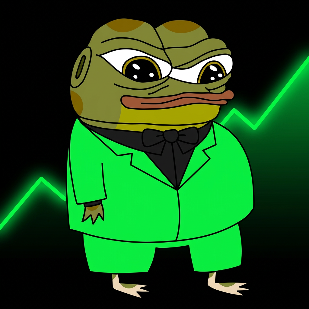 Hoppy in a tuxedo against Robinhood green